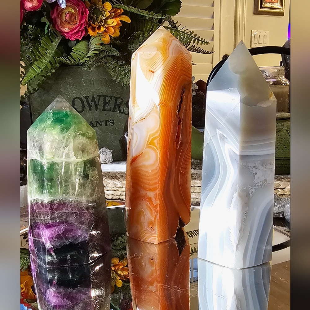 Excellent Quality Crystal Tower Bundle Fluorite, … - image 1